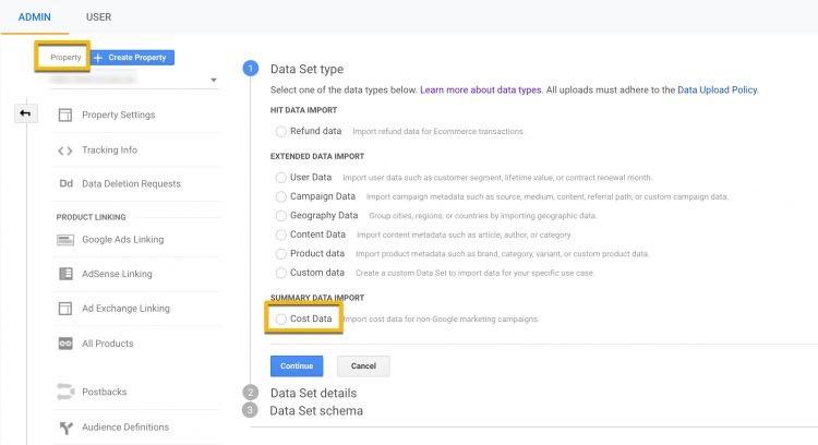 nhập dữ liệu vào Google Analytics theo cách thủ công